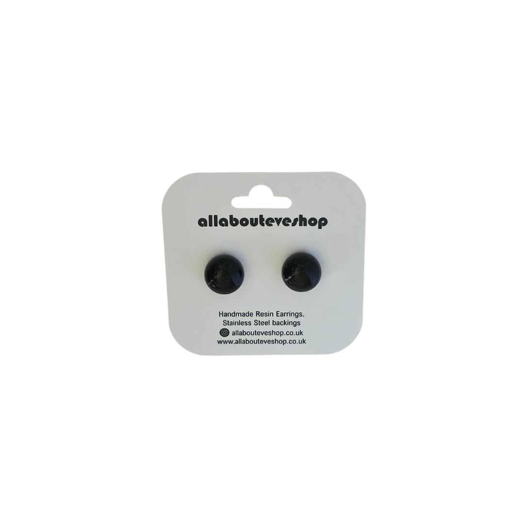 Resin & Stainless Steel Stud Earrings - Bobble Stud Earrings