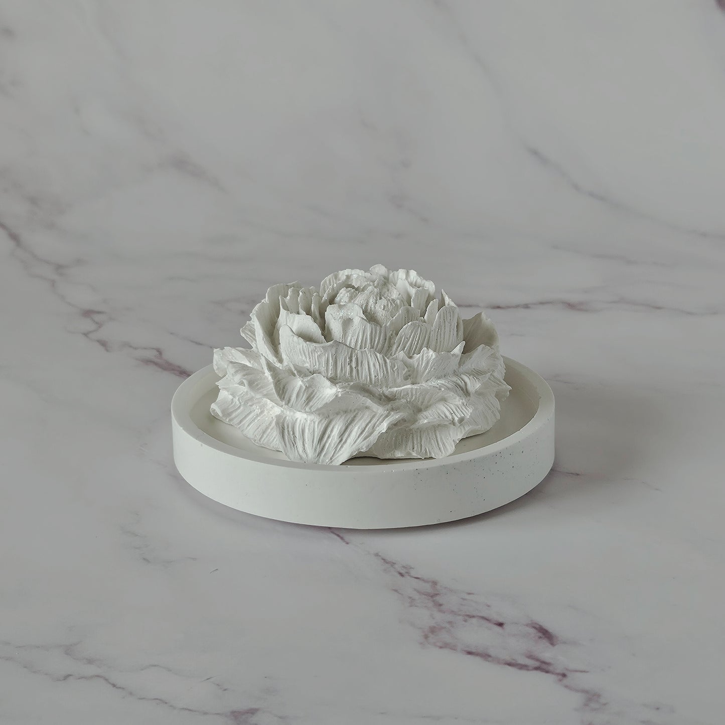 Peony-shape Stone Oil Diffuser with Coaster