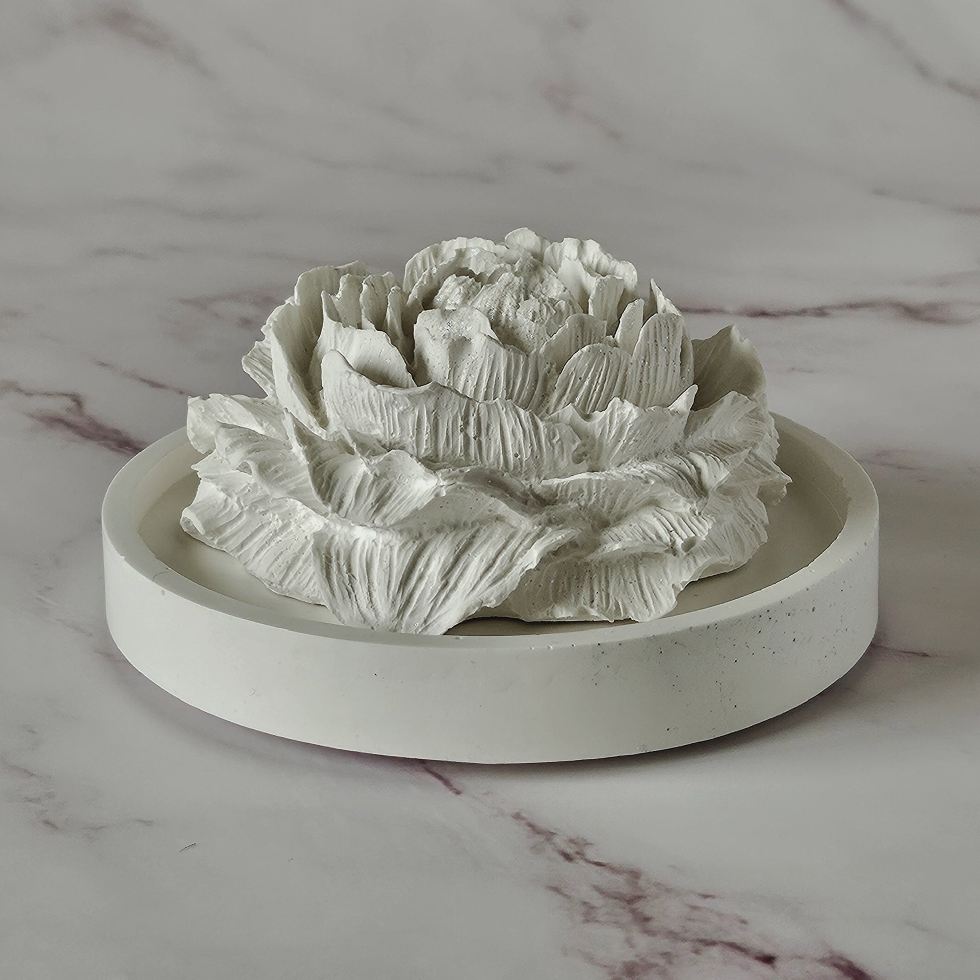 Peony-shape Stone Oil Diffuser with Coaster