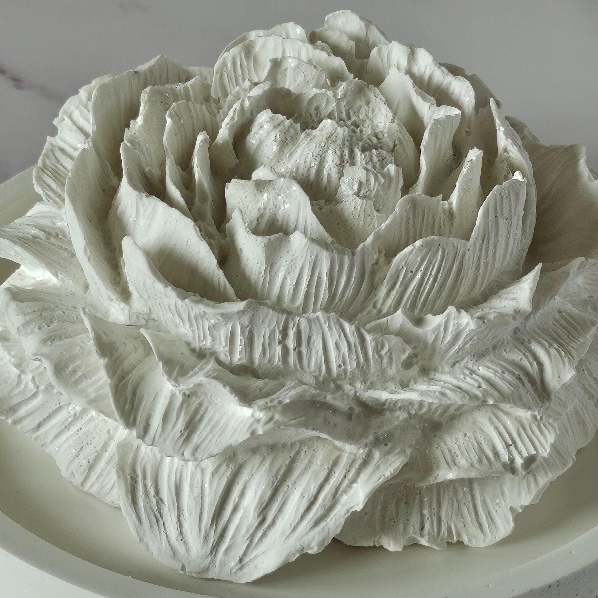 Peony-shape Stone Oil Diffuser with Coaster